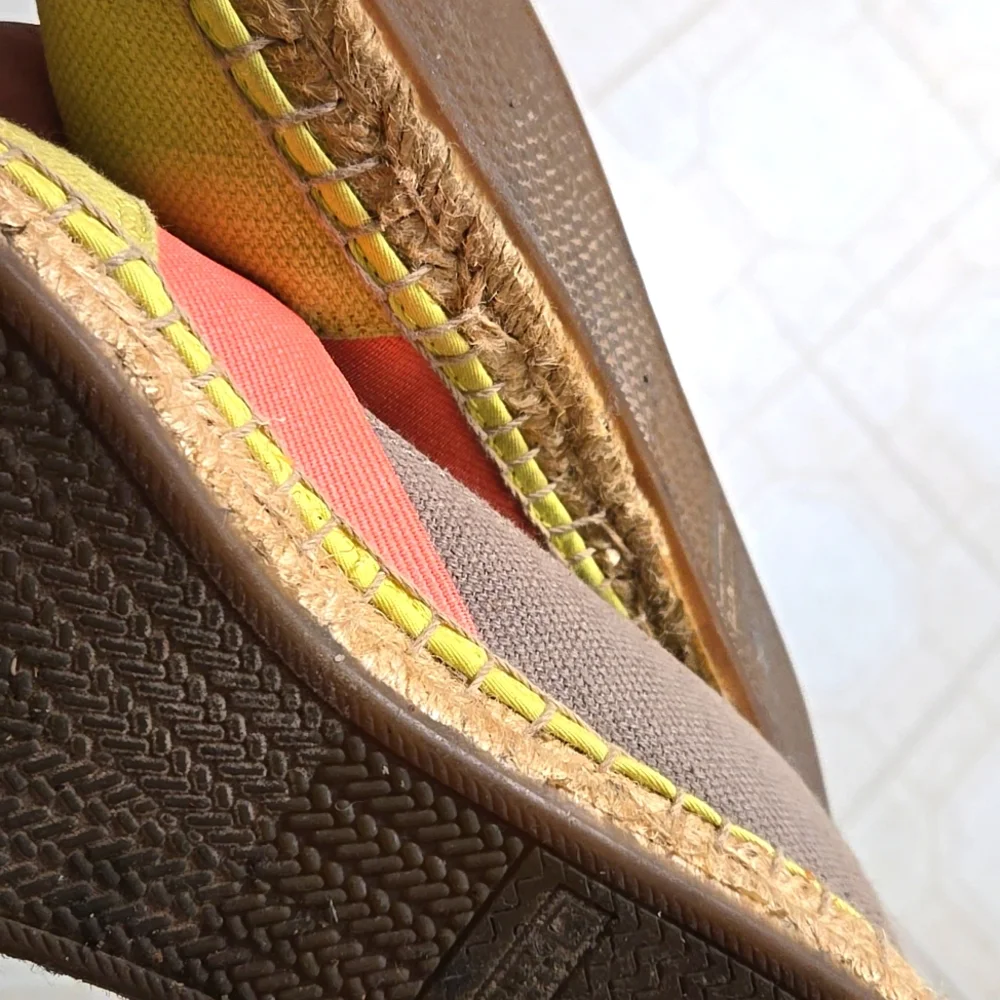 Sperry Espadrilles size 9 beige, lime green and neon details. Super Comfy!! - Picture 7 of 9